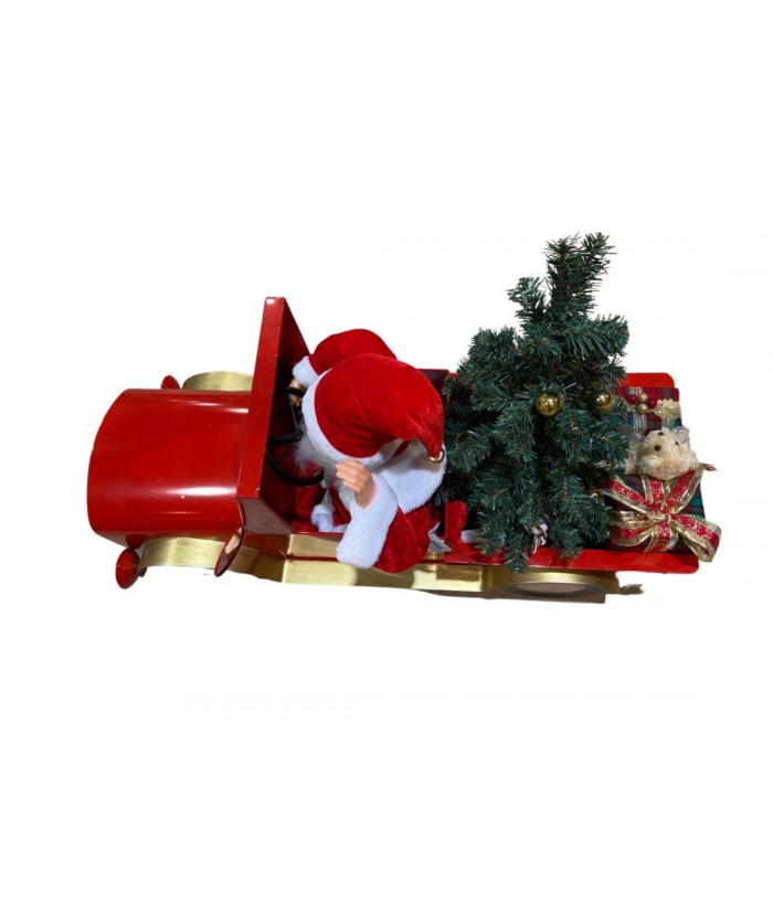 ANIMATED MUSICAL SANTA TRUCK WITH CHRISTMAS TREE & GIFTS, 90CM LONG