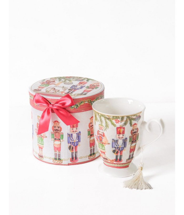 XMAS NUTCRACKER FOOTED MUG