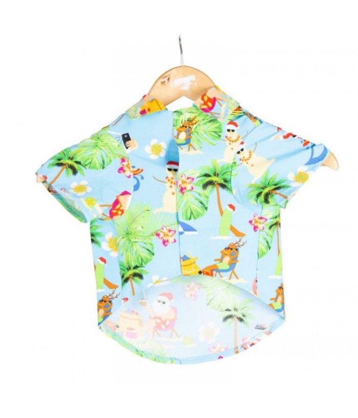DOGGY HAWAIIAN SHIRT, SNOWMAN