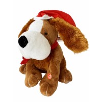 TOY - MUSICAL DOG SINGING JINGLE BELLS WITH FLAPPING EARS, 25CM
