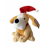 TOY - MUSICAL DOG SINGING JINGLE BELLS WITH FLAPPING EARS, 25CM
