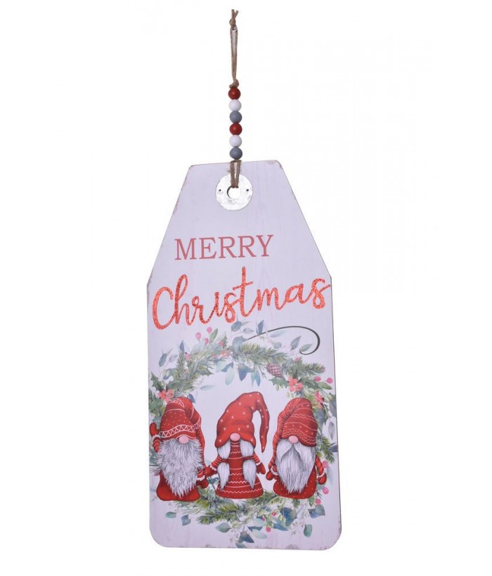 Xmas Gnome Wall Plaque " MERRY CHRISTMAS"