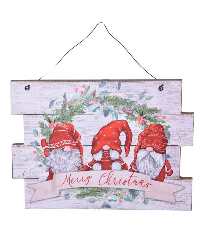 Xmas Gnome Plank Plaque "MERRY CHRISTMAS"