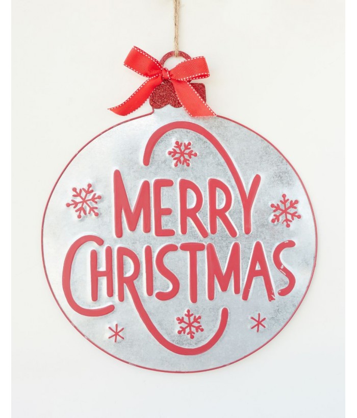MERRY CHRISTMAS METAL WALL SIGN