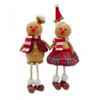 SITTING GINGERBREAD DECO (Set of 2)