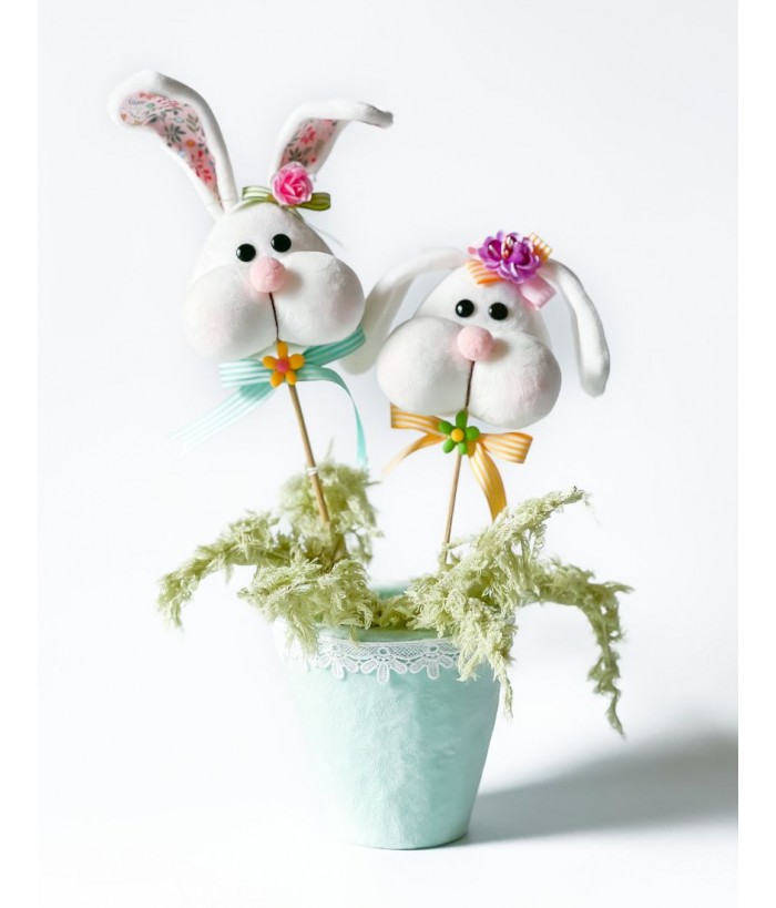 POTTED RABBIT HEADS