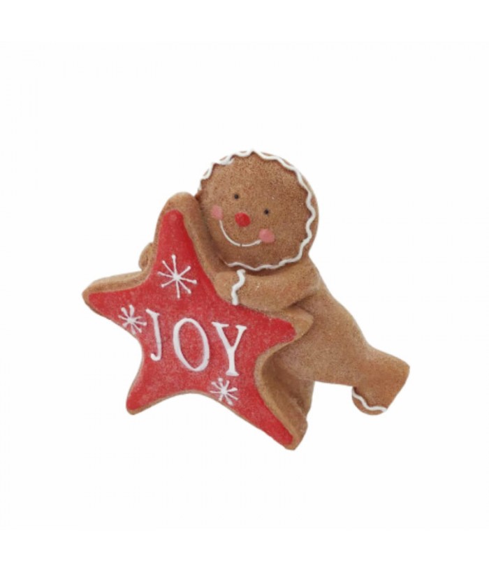 GINGERBREAD STAR "JOY",  14.5cm H