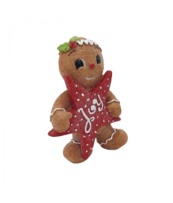 GINGERBREAD STAR "JOY",  13cm H