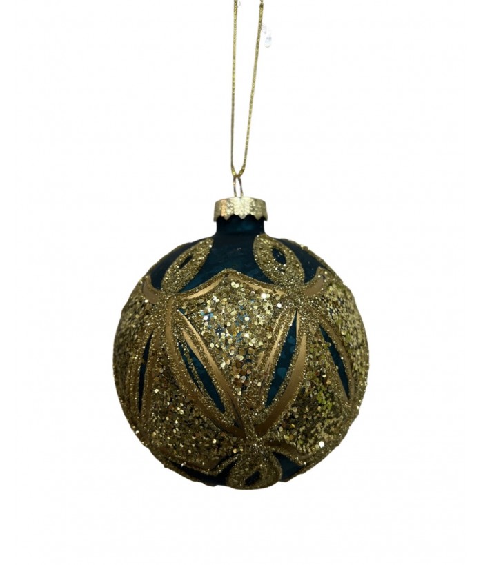 GREEN GOLD PATTERNED LONG DROP