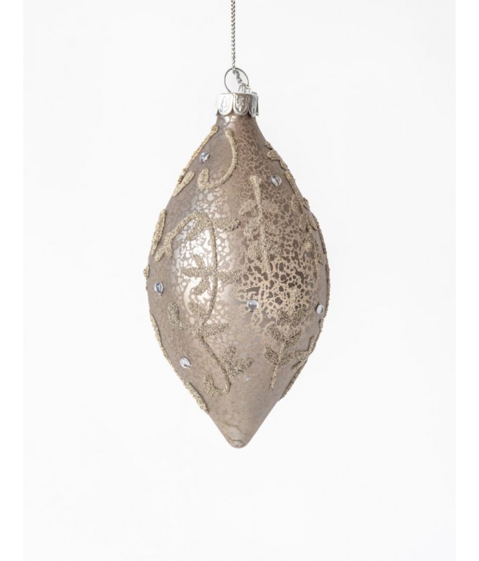 TAUPE LONG DROP HANGING 14CM