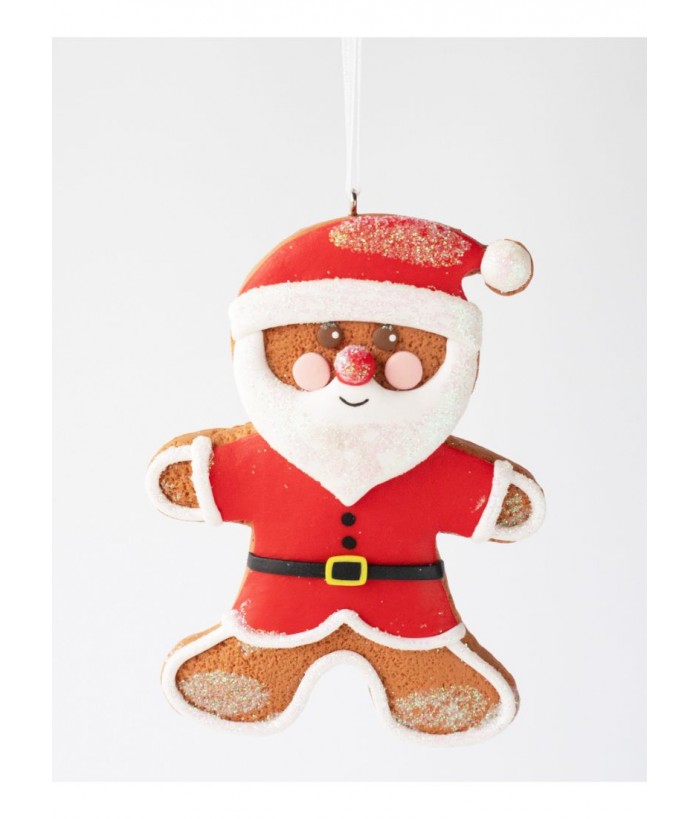 SANTA GINGERBREAD ORNAMENT 4CM