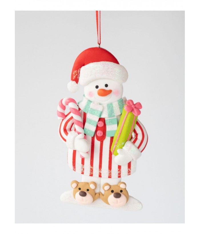 SNOWMAN IN PYJAMAS ORNAMENT