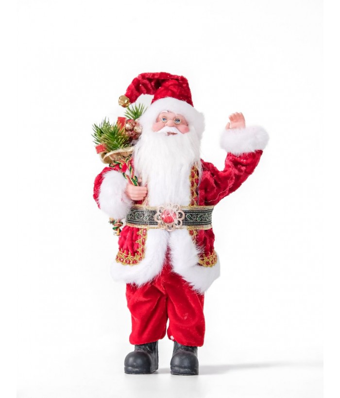  RED SANTA STANDING 30CM