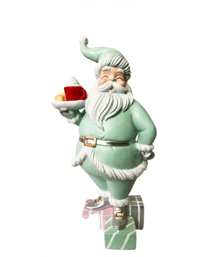 SANTA IN BREAK TIME WITH CAKE & COFFEE, 36CM